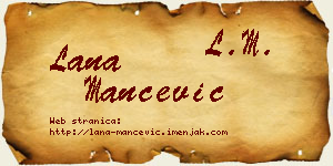 Lana Mančević vizit kartica